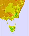 Australie temperature map