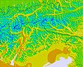 Eastern Alps temperature map