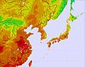 East Asia temperature map