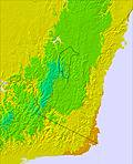 New South Wales temperature map