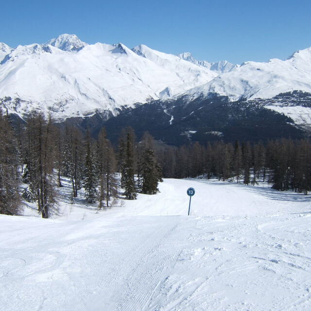 Les Arc 1600 ( Piste accessed via old Mont Blanc chairlift), Les Arcs